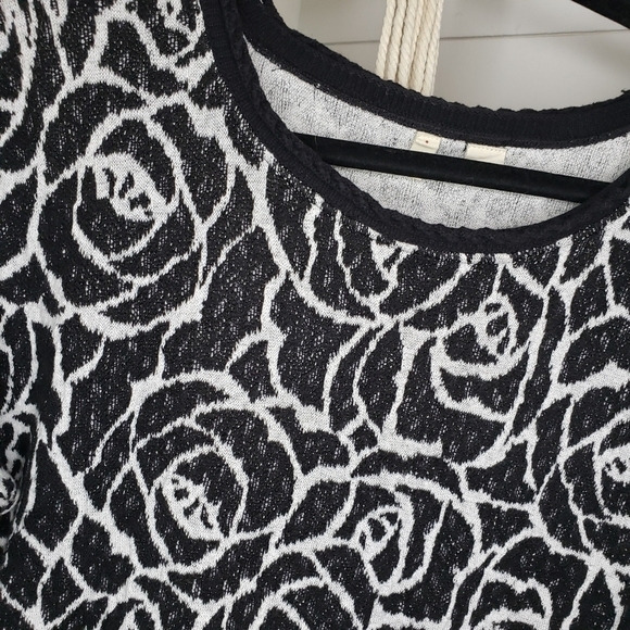 Anthropologie Moth Halferti Rose Knit Sweater Small - Picture 3 of 6